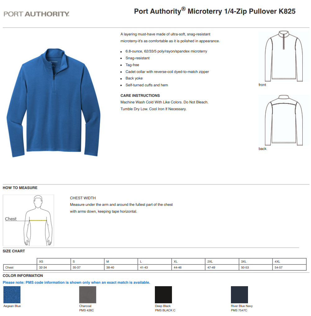 Port Authority Microterry 1/4-Zip Pullover image 6