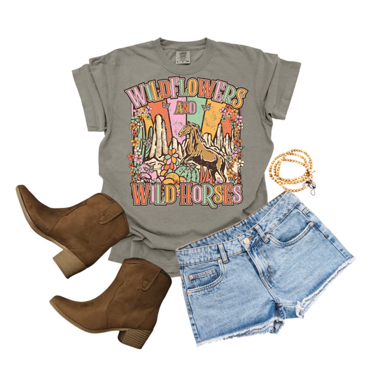 Wildflowers & Wildhorses Tee
